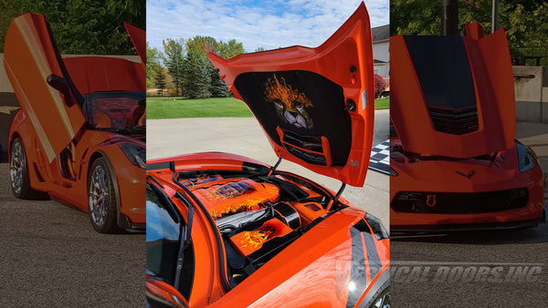 Check out Roger’s Chevrolet Corvette C7 from Michigan featuring Door conversion kit by Vertical Doors, Inc. AKA "Lambo Doors"