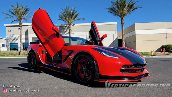 VDCCHEVYCORC714 Chevrolet Corvette C7 @vettes_out_west_ Vertical Doors, Inc. door conversion kit AKA "Lambo Doors"