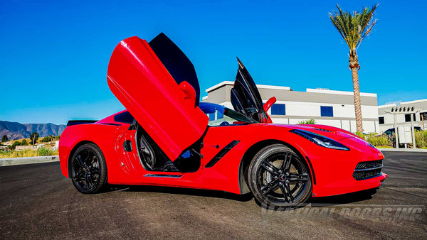 Chevrolet Corvette C7 from California featuring Door conversion kit by Vertical Doors, Inc. AKA "Lambo Doors"