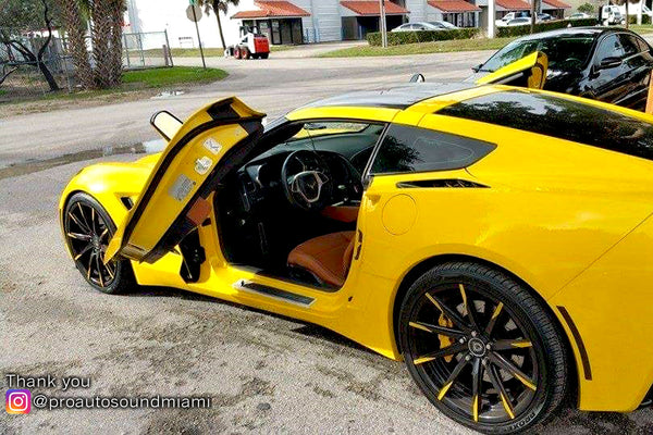 Pro Auto Sound Miami | Miami, FL | Chevrolet Corvette C-7 featuring Verical Doors, Inc. ZLR door conversion kit.