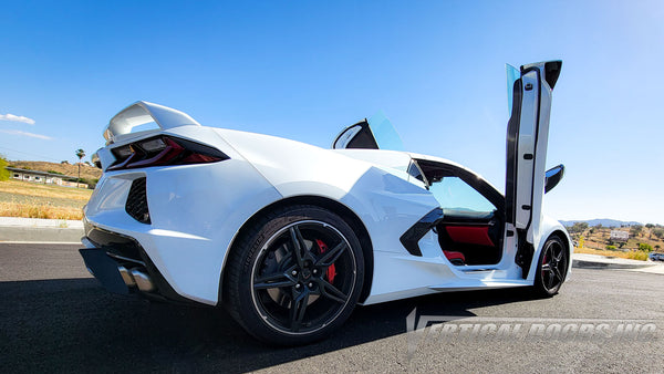 Chevrolet Corvette C8 from California featuring vertical lambo door co –  Vertical Doors, Inc.