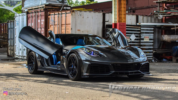 Check out @jtvipnyc_  Chevrolet Corvette C7 from New York featuring ZLR Door conversion kit by Vertical Doors, Inc.