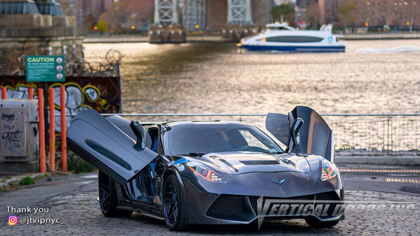 Check out @jtvipnyc_  Chevrolet Corvette C7 from New York featuring ZLR Door conversion kit by Vertical Doors, Inc.