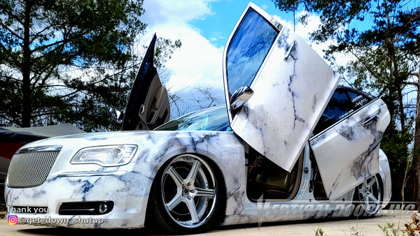 Joey's @get_down_shutup Chrysler 300 from South Carolina featuring Vertical Lambo Doors Conversion Kit from Vertical Doors, Inc.