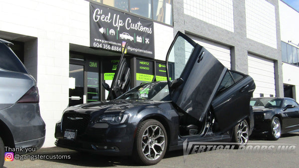 Installer | G’ed Up Car Customs | British Columbia, Canada | Chrysler 300 Vertical Doors, Inc., vertical lambo door conversion kit.