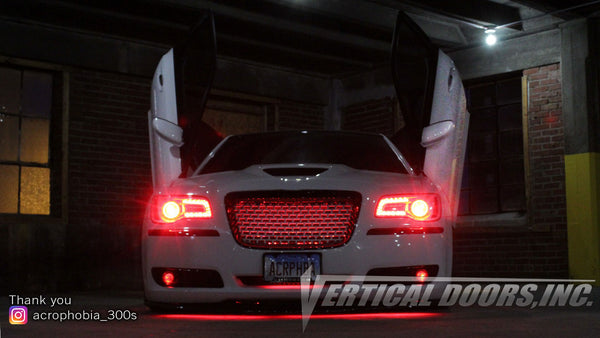 Jamie's Chrysler 300 featuring Front and Rear Vertical Lambo Doors from Vertical Doors, Inc.