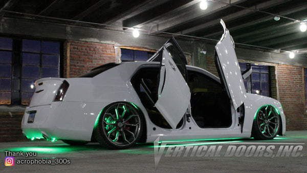 Jamie's Chrysler 300 featuring Front and Rear Vertical Lambo Doors from Vertical Doors, Inc.