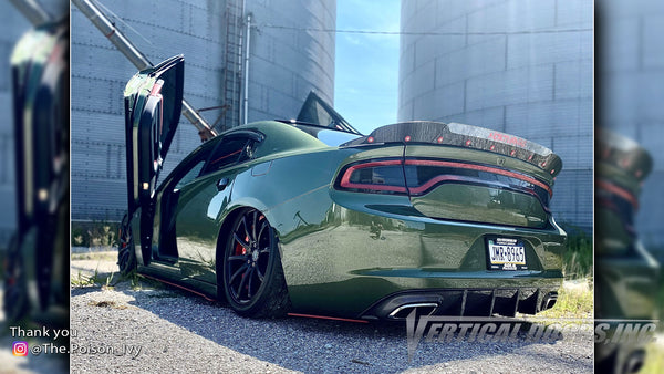Ashley's @The.Poison_Ivy Dodge Charger from Pennsylvania featuring Vertical Lambo Doors Conversion Kit from Vertical Doors, Inc.