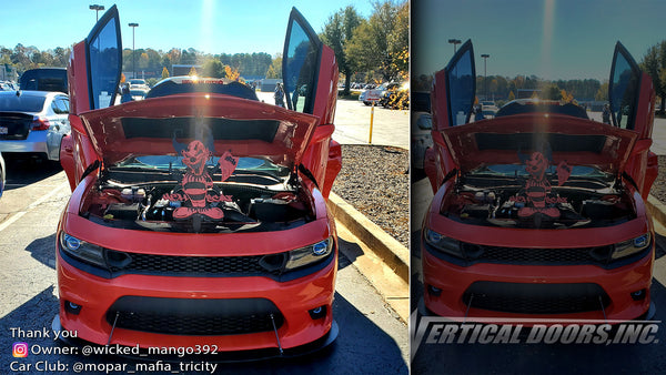 @wicked_mango392 Dodge Charger from Georgia featuring Vertical Lambo Doors Conversion Kit from Vertical Doors, Inc.