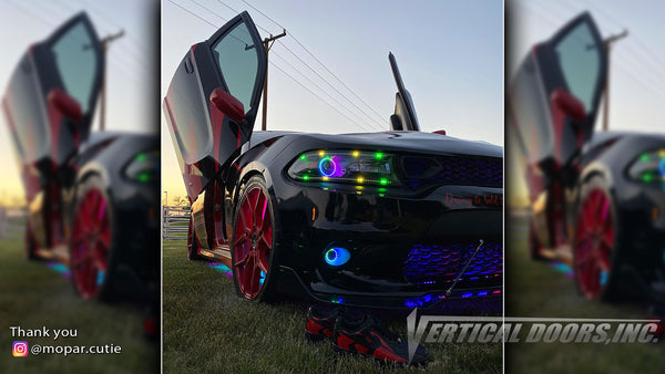 @mopar.cutie Dodge Charger from Colorado featuring Vertical Lambo Doors Conversion Kit from Vertical Doors, Inc.