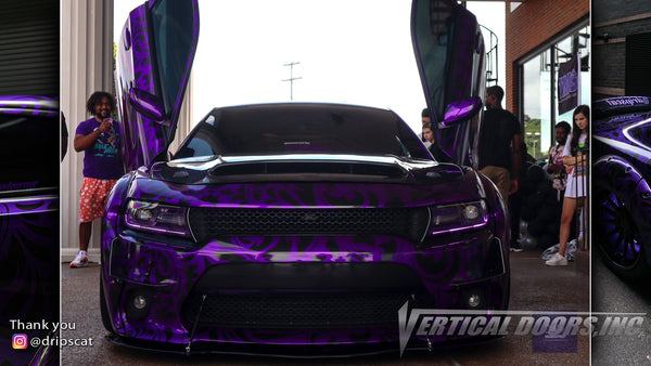 Check out @dripscat Dodge Charger from Tennessee featuring Vertical Lambo Doors Conversion Kit from Vertical Doors, Inc.