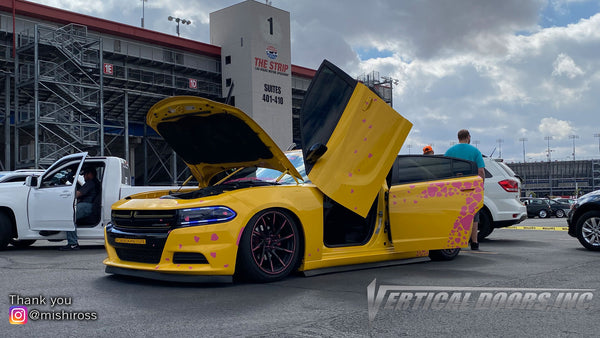 Check out Michelle's @mishiross Dodge Charger from Nevada featuring Vertical Lambo Doors Conversion Kit from Vertical Doors, Inc.