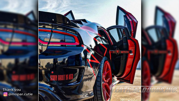Check out @mopar.cutie Dodge Charger from Colorado featuring Vertical Lambo Doors Conversion Kit from Vertical Doors, Inc.