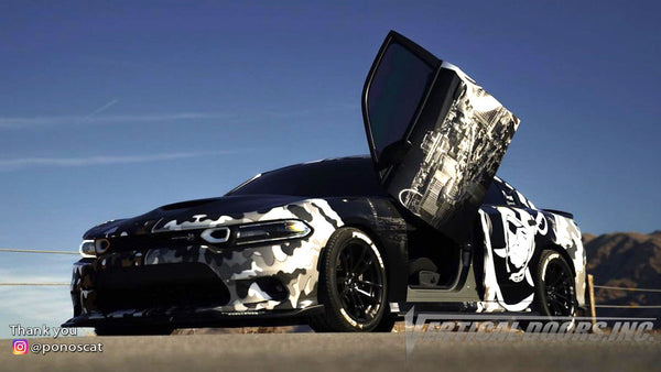 Abel's @ponoscat Dodge Charger from Nevada featuring Vertical Lambo Doors Conversion Kit from Vertical Doors, Inc.