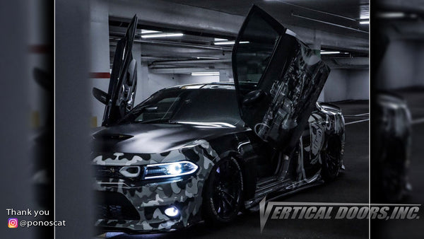 Abel's @ponoscat Dodge Charger from Nevada featuring Vertical Lambo Doors Conversion Kit from Vertical Doors, Inc.