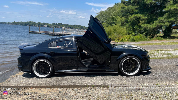 Check out @2020_ripper Dodge Charger from Georgia featuring Vertical Door conversion kit by Vertical Doors, Inc. AKA "Lambo Doors"