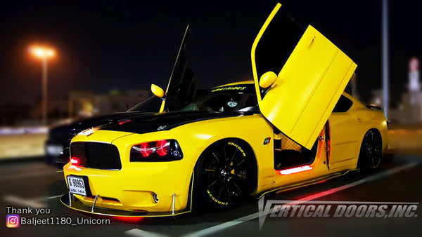 Check out Baljeet's Dodge Charger SXT from United Arab Emirates featuring Vertical Doors, Inc., vertical lambo doors conversion kit.