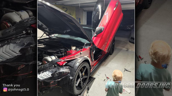 Check out @johnsgt5.0 Ford Mustang from Georgia featuring Doors Conversion Kit by Vertical Doors, Inc. AKA Lambo Doors