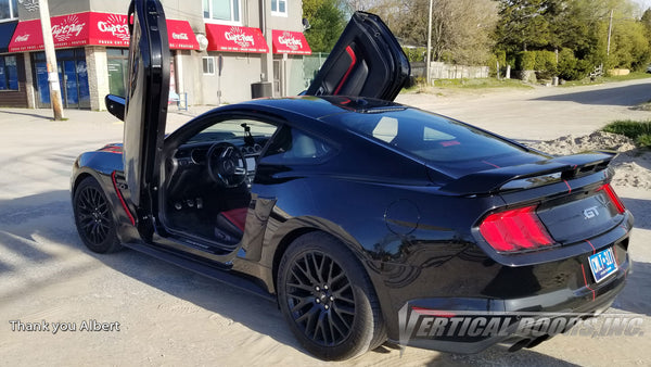 Check out Albert's Ford Mustang from Ontario Canada featuring Vertical Lambo Doors Conversion Kit from Vertical Doors, Inc.