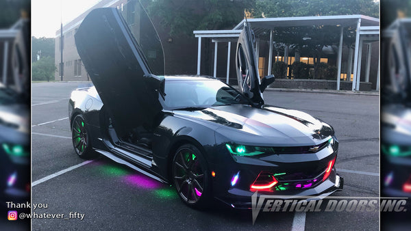 Check out Maurice @whatever_fifty Chevy Camaro from North Carolina featuring Vertical Lambo Doors Conversion Kit by Vertical Doors, Inc.