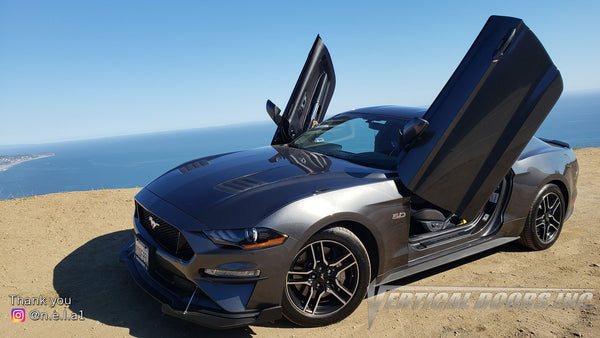 Check out Ray's @n.e.l.a1 Ford Mustang from California featuring Vertical Lambo Doors Conversion Kit from Vertical Doors, Inc.