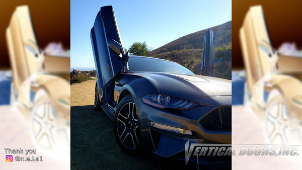 Check out Ray's @n.e.l.a1 Ford Mustang from California featuring Vertical Lambo Doors Conversion Kit from Vertical Doors, Inc.