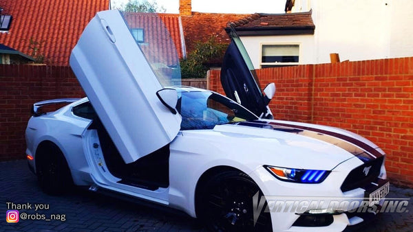 Check out Robert's @robs_nag Ford Mustang from the United Kingdom featuring Vertical Lambo Doors Conversion Kit from Vertical Doors, Inc.