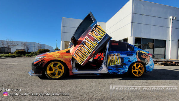 Check out @goldrushmikeb Honda Civic from California featuring Vertical Lambo Doors Conversion Kit from Vertical Doors, Inc.