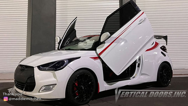 Check out @MikeStocchi Hyundai Veloster from California featuring Vertical Lambo Doors Conversion Kits from Vertical Doors, Inc.