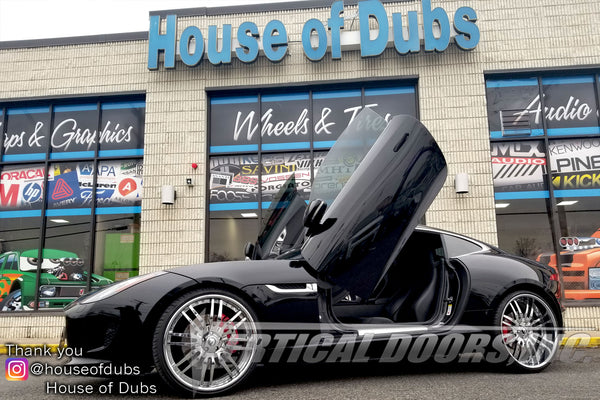 House of Dubs | Laurel, MD | Jaguar F-Type featuring Verical Doors, Inc. vertical lambo door conversion kit.