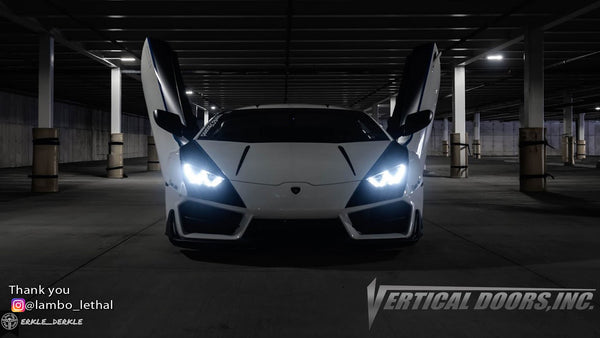 Check out George's @lambo_lethal Lamborghini Huracan from New Hampshire featuring Lambo Door Conversion Kit by Vertical Doors Inc.