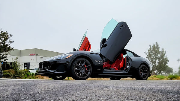 Maserati GranTurismo from California featuring Vertical Door conversion kit by Vertical Doors, Inc. AKA "Lambo Doors"