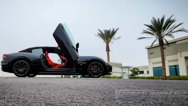 Maserati GranTurismo from California featuring Vertical Door conversion kit by Vertical Doors, Inc. AKA "Lambo Doors"