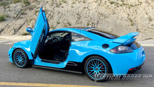 Check out Jero's Mitsubishi Eclipse from Ensenada, Mexico with Vertical Doors, Inc., vertical lambo door conversion kit.