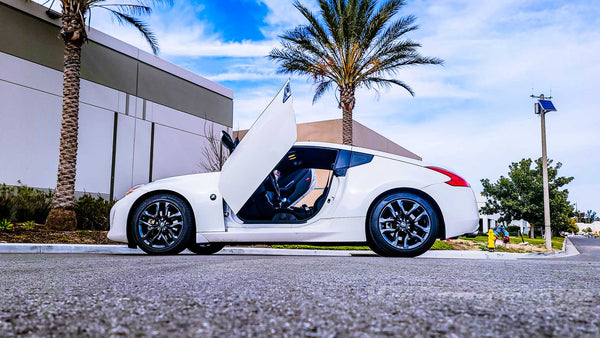 Nissan 370Z from California featuring Door conversion kit by Vertical Doors, Inc. AKA "Lambo Doors" 