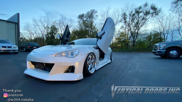 Check out @notzn6 Scion FRS featuring Vertical Doors, Inc., vertical lambo doors conversion kit.
