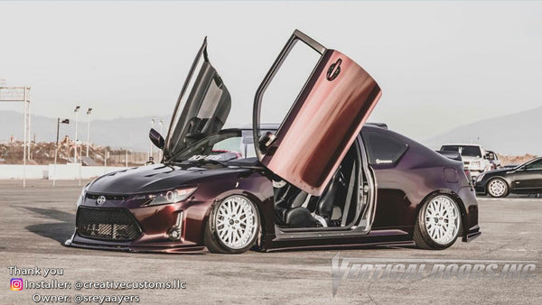 Installer | Creative Customs | Vallejo, CA | Scion TC featuring Vertical Lambo Doors Conversion Kit by Vertical Doors, Inc.