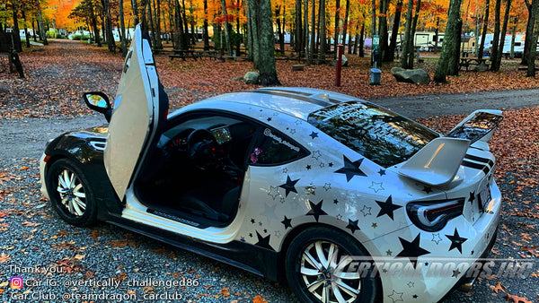 Jared's @vertically_challenged86 Toyota 86 from Massachusetts featuring Vertical Lambo Doors Conversion Kit by Vertical Doors, Inc.