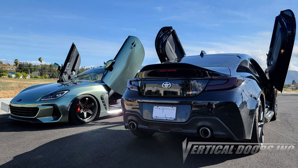 Check out @nightfury_gr86 and @touchmaicu Toyota 86 from the Bay Area CA featuring Vertical Doors, Inc. door conversion kit. AKA "Lambo Doors"