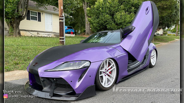 @a90_supragirl Toyota Supra from Maryland featuring Vertical Lambo Doors Conversion Kit from Vertical Doors, Inc.