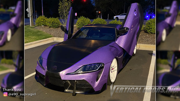 @a90_supragirl Toyota Supra from Maryland featuring Vertical Lambo Doors Conversion Kit from Vertical Doors, Inc.