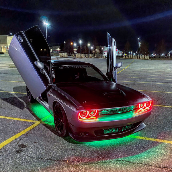 Check out Tyler's @mancini_tyler392 Dodge Challenger from Toronto, Canada featuring Lambo Door Conversion Kit by Vertical Doors Inc.