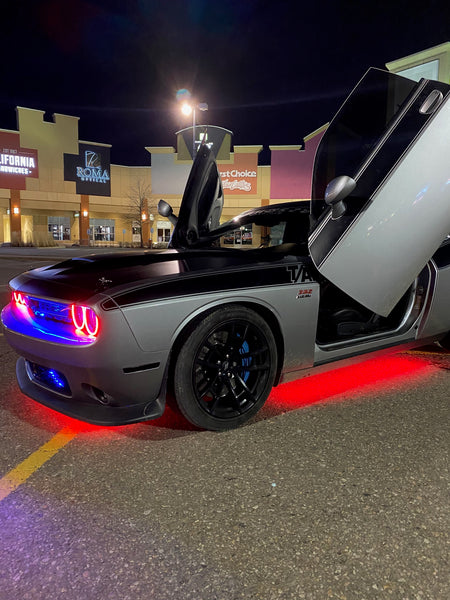 Check out Tyler's @mancini_tyler392 Dodge Challenger from Toronto, Canada featuring Lambo Door Conversion Kit by Vertical Doors Inc.