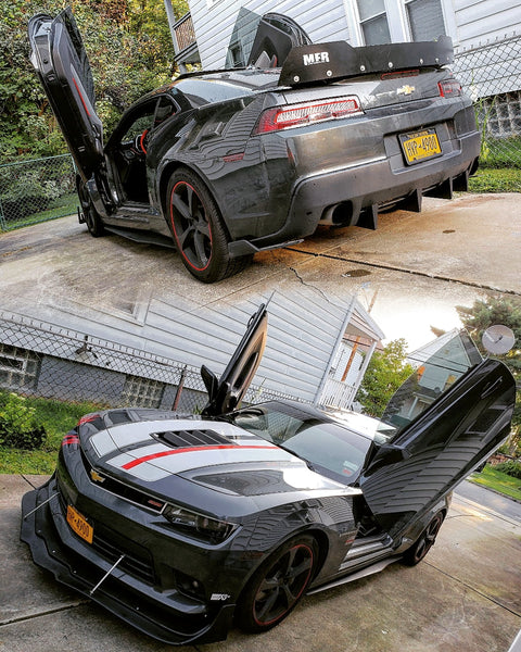 Check out James Chevrolet Camaro 2SS featuring Vertical Doors, Inc. vertical lambo doors conversion kit.