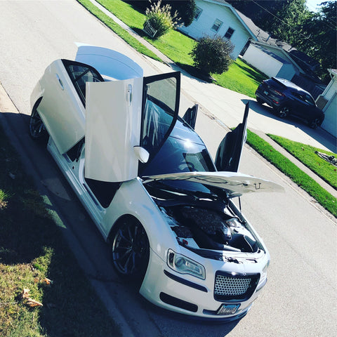 Jamie's Chrysler 300 featuring Front and Rear Vertical Lambo Doors from Vertical Doors, Inc.