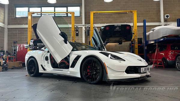 Installer | Tesla Mods NC | Raleigh, NC | Lamborghini Huracan featuring Vertical Doors, Inc. lambo door conversion kit.