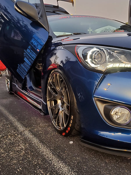 Jose's Hyundai Veloster featuring Vertical Doors, Inc., vertical lambo door conversion kit.