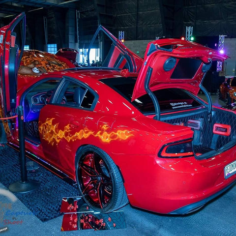 Mike's Dodge Charger featuring Vertical Lambo Doors at the Stance-con 10/5/19