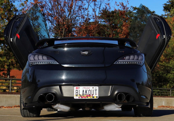 Vehicle Evolution's Hyundai Genesis Coupe featuring Vertical Doors, Inc., vertical lambo doors conversion kit.