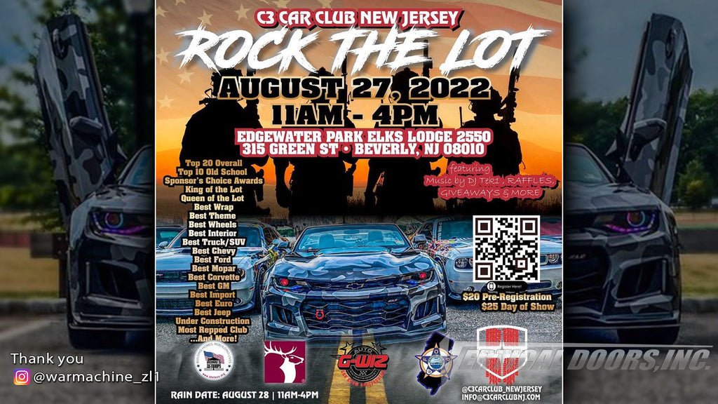 Come and Check out @warmachine_zl1 ZL1 Chevrolet Camaro at the 1st Annual Rock the Lot Car Show in NJ on Aug 27th.  